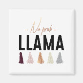 No Prob Llama | Gold Tassels Magnet (Vorne)