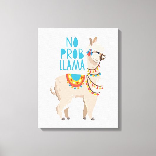 No Prob Llama Leinwanddruck (Vorderseite)