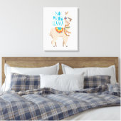 No Prob Llama Leinwanddruck (Insitu (Schlafzimmer))