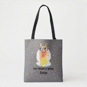 No-Prob-Llama Lustiges Süßes Lama mit Sternen Tasche