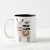 No Prob-Llama Niedlich Funny Zweifarbige Tasse (Links)