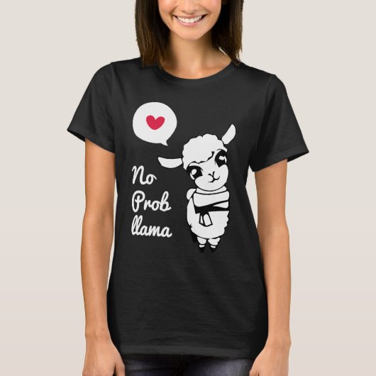 No Prob Llama Niedlich Llama & Alpaca T-Shirt (Vorderseite)