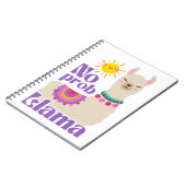 No Prob-Llama, Niedlich Llama Festivals Sunny Notizblock (Linke Seite)