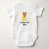 No-Prob-Llama Niedlicher Lama mit Sternen Baby Strampler (Rückseite)