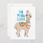 No Prob Llama Postkarte (Vorne/Hinten)