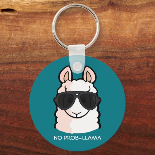 No Prob-Llama Schlüsselanhänger (Vorderseite)
