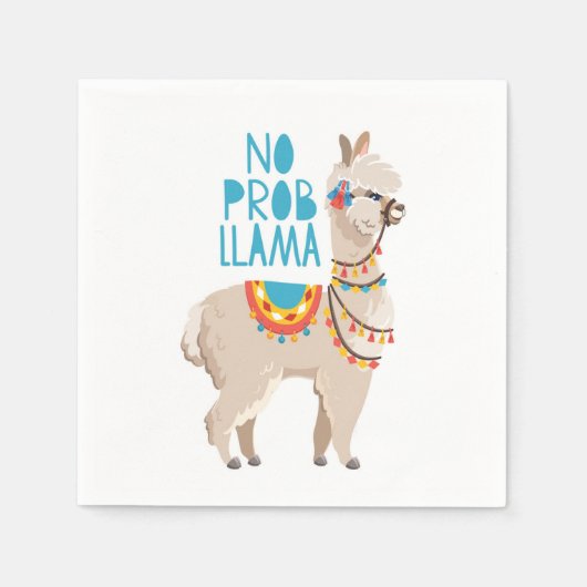 No Prob Llama Serviette (Vorderseite)