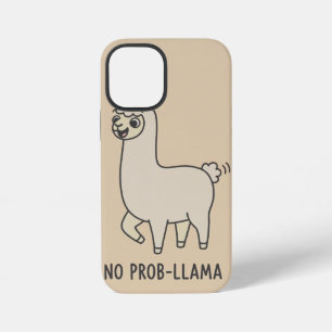 "No Prob-Llama" Süße Llama-Kritzelei - Entspannte iPhone 12 Mini Hülle