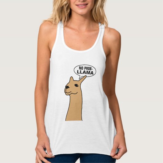 No Prob Llama Tank Top (Vorderseite)