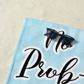 No Prob-Llama Tropical Floral Gray Llama Niedlich Strandtuch (Beispiel)