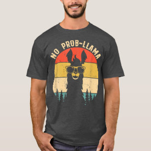NO PROB LLAMA Vintage Llama Alpaca T-Shirt