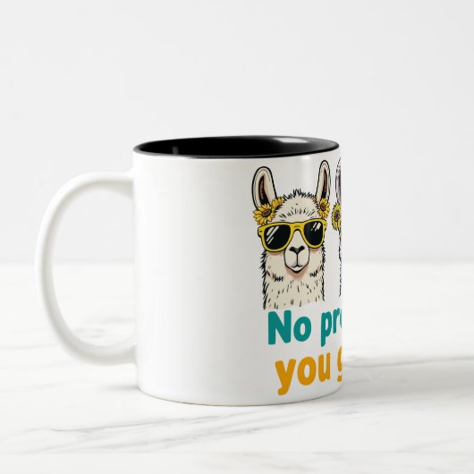 No Prob-Llama Zweifarbige Tasse (Links)