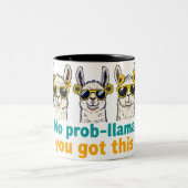 No Prob-Llama Zweifarbige Tasse (Mittel)