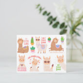 No Problama Llamas Postkarte (Stehend Vorderseite)