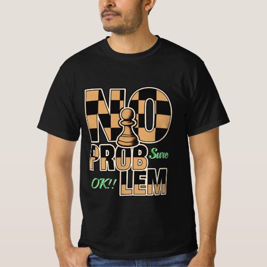 No Problem Chess Pawn Graphic Men’s Value T-Shirt (Vorderseite)