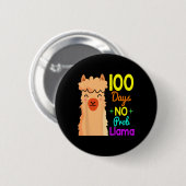No Probllama 100 Days of School Niedlich 100 Day B Button (Vorne & Hinten)