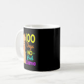 No Probllama 100 Days of School Niedlich 100 Day B Kaffeetasse (Vorderseite Links)