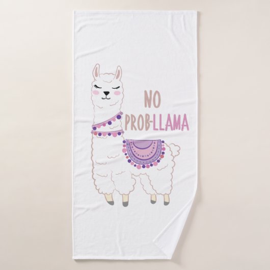 No Probllama Llama Funny Badehandtuch (Badehandtuch)