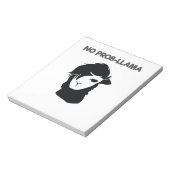 No Probllama Llamas Notizblock (Rotiert)