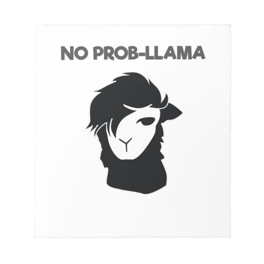 No Probllama Llamas Notizblock (Vorderseite)
