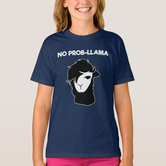 No Probllama Llamas T-Shirt (Vorderseite)
