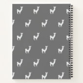 No ProbLlama Personalisiert Niedlich Llama Gray Notizblock (Rückseite)