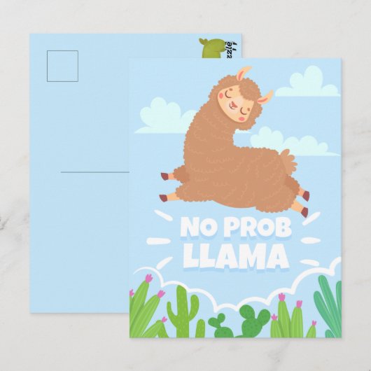 No ProbLlama Postkarte (Vorne/Hinten)