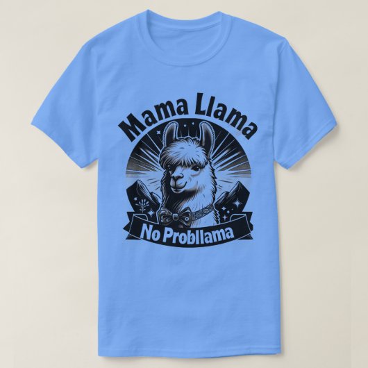 NO PROBLLAMA Retro Funny Llama Alpaca Grafik T-Shirt (Design vorne)