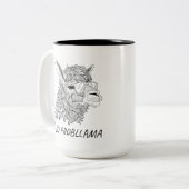 No Probllama Tasse - Niedliches Lama Design (Vorderseite Links)