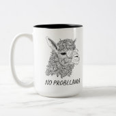 No Probllama Tasse - Niedliches Lama Design (Links)