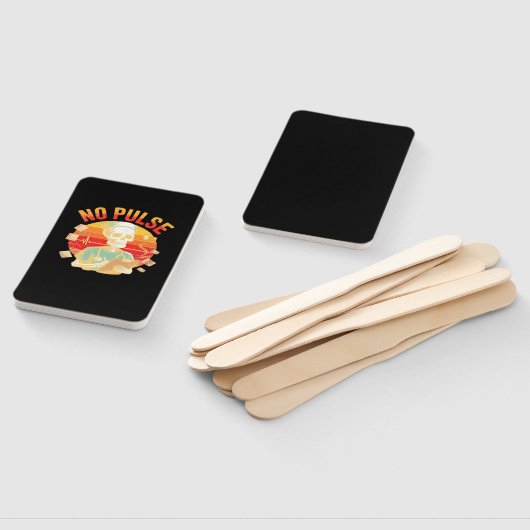 No Pulse Skeleton Nurse Funny Medical Halloween Pa Fächer (Non-assembled)