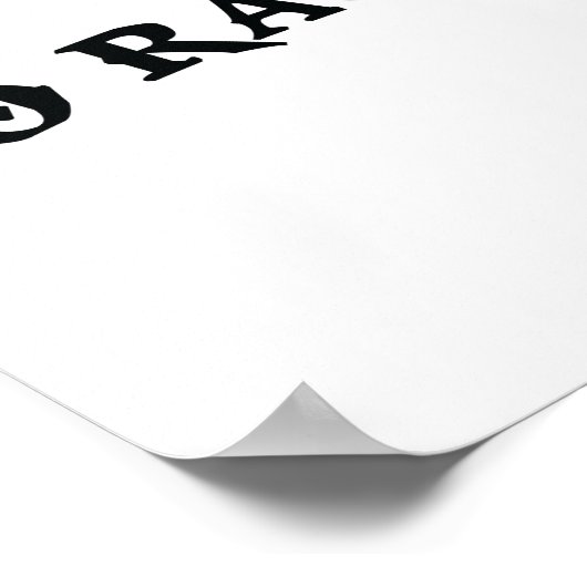 No Ragrets Mispelled Regrets Tattoo Poster (Ecke)