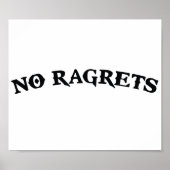 No Ragrets Mispelled Regrets Tattoo Poster (Vorne)