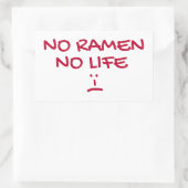NO RAMEN NO LEFE - Japanisch Nudelsuppenliebhaber Rechteckiger Aufkleber (Tasche)