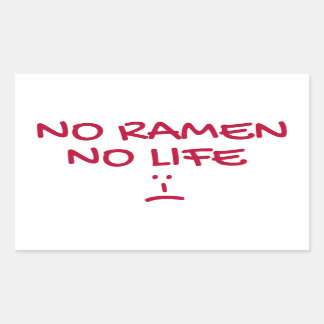 NO RAMEN NO LEFE - Japanisch Nudelsuppenliebhaber Rechteckiger Aufkleber
