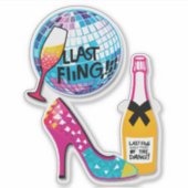 No Regrets Before the Vows!" (Bachelorette Party) Aufkleber (Vorderseite)