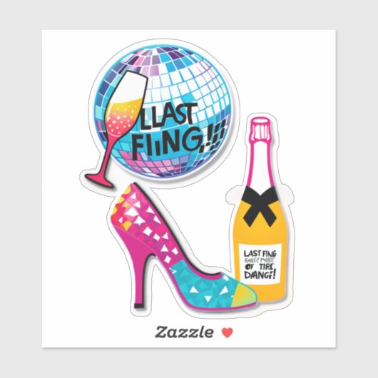 No Regrets Before the Vows!" (Bachelorette Party) Aufkleber (Blatt)