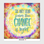 No Regrets Boho Blumenfarbene Blume Aufkleber (Blatt)