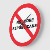 NO Repugs Große Wanduhr (Winkel)