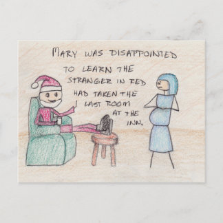 "No Room at the Inn" Postkarte