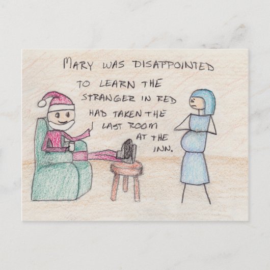 "No Room at the Inn" Postkarte (Vorderseite)