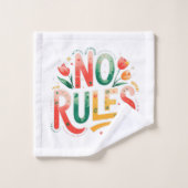 No Rules Badhandtuch Set (Waschlappen)
