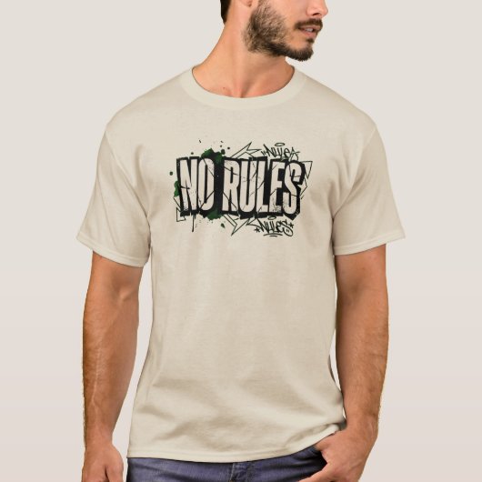 No Rules Bold Attitude Logo-T-Shirt T-Shirt (Vorderseite)