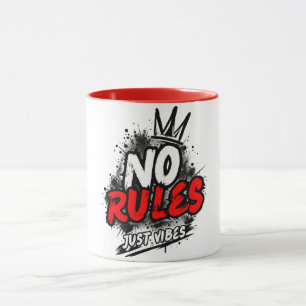 No Rules Grafik-Mug Tasse