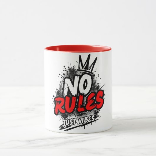 No Rules Grafik-Mug Tasse (Zentrum)