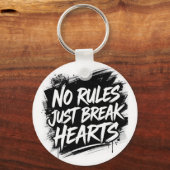 No Rules Just Break Hearts – Bold Street Keychain Schlüsselanhänger (Vorderseite)