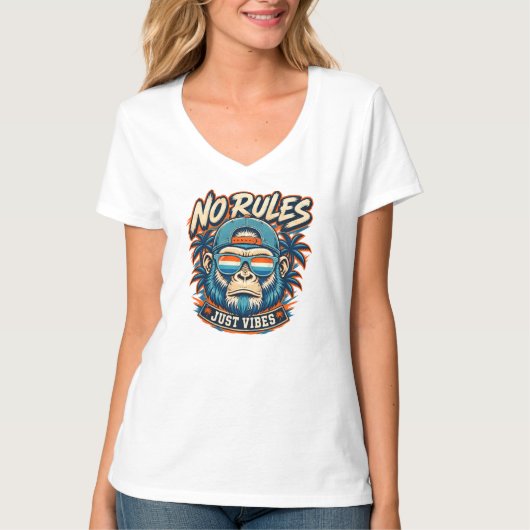 No Rules Monkey Damen T-Shirt (Vorderseite)
