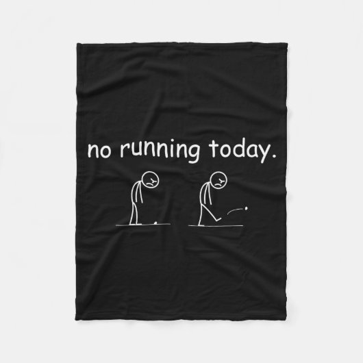 No Running Today Funny Marathon Runner Athlete Men Fleecedecke (Vorderseite)