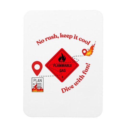 No Rush Keep It Cool Trucker Magnet (Vertikal)
