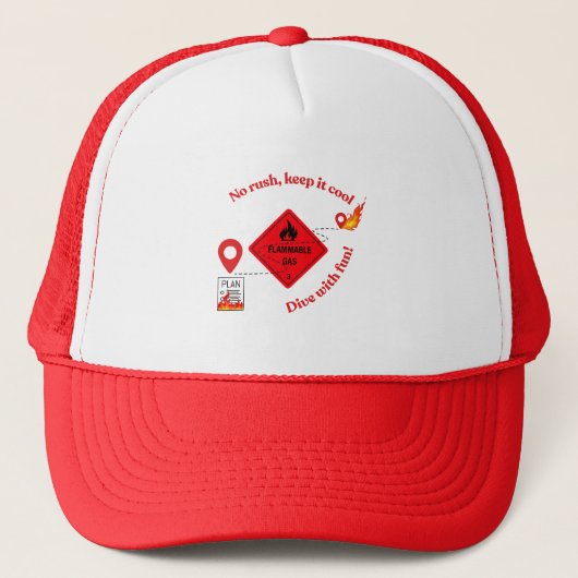 No Rush Keep It Cool Trucker Truckerkappe (Vorderseite)